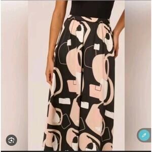 Adrianna Papell Printed Satin Drawstring Pants